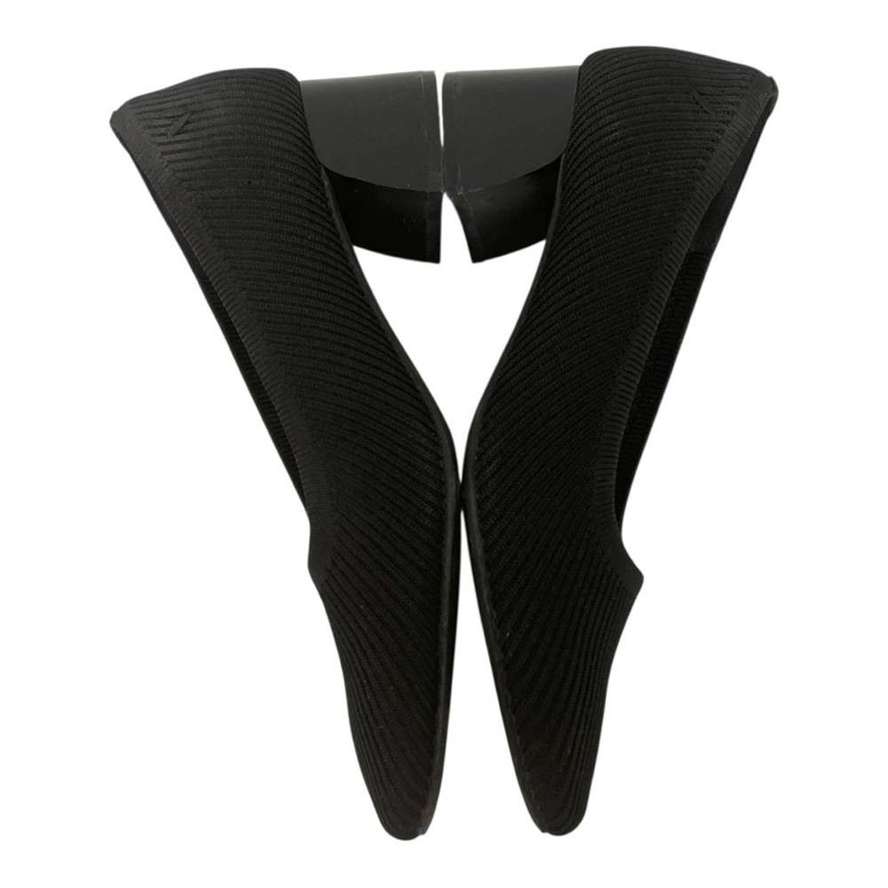 Vivaia Melody Black Knit Square Toe Comfort Slip On Block Heels Women’s 37 - Picture 11 of 15